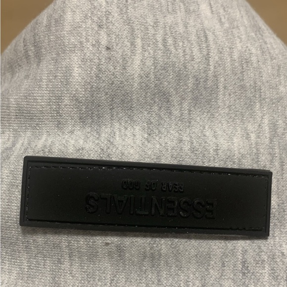 Essentials Light Gray Men's Hoodie Sweater - Picture 3 of 3